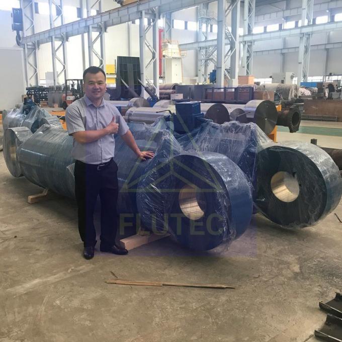 Carbon Steel Custom Made Hydraulic Cylinder Double Acting For Cable Winch 1