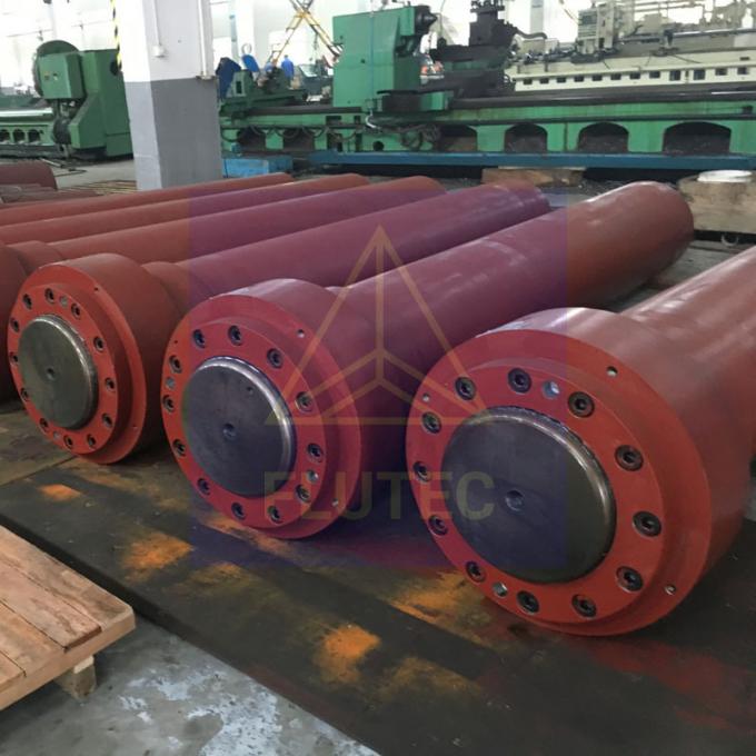Large Bore Bolted Head Hydraulic Cylinders 400ton Plunger Hydraulic Cylinder 0
