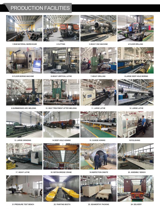 Custom Telescopic Hydraulic Press Cylinder For Dump Platform 3