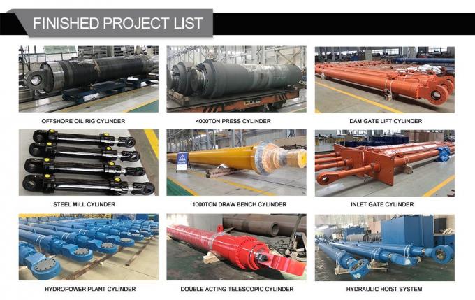 4 Stage Telescopic Hydraulic Cylinder Double Acting For Hydraulic Gantry 4