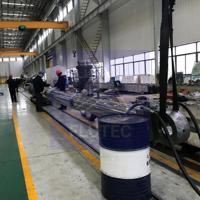 Custom Telescopic Hydraulic Cylinders Carbon Steel For Offshore Oil Rigs 1