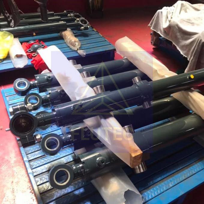 Mobile Equipment Carbon Steel Hydraulic Cylinder Double Acting Piston Type 1